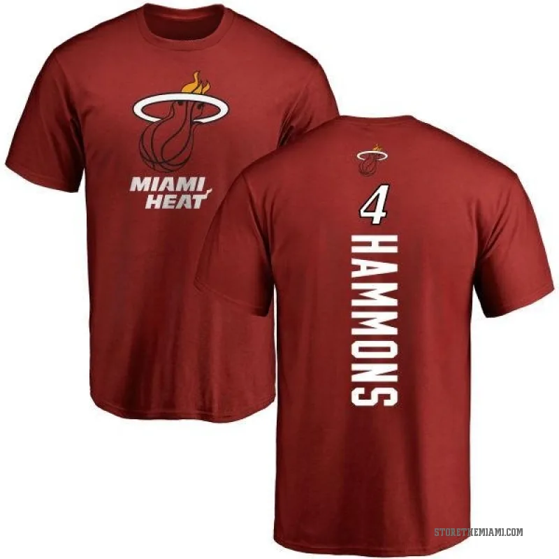 A.J. Hammons Men's Miami Heat Cardinal Backer T-Shirt