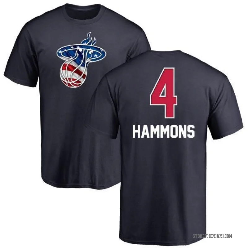 A.J. Hammons Men's Navy Miami Heat Name and Number Banner Wave T-Shirt