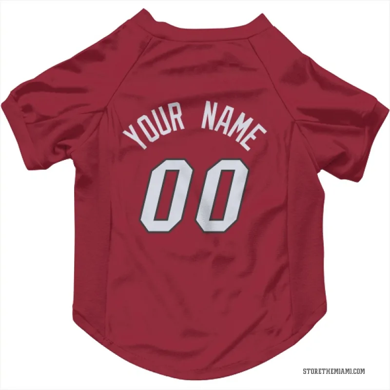 Custom Red Miami Heat Cat & Dog Pet Jersey