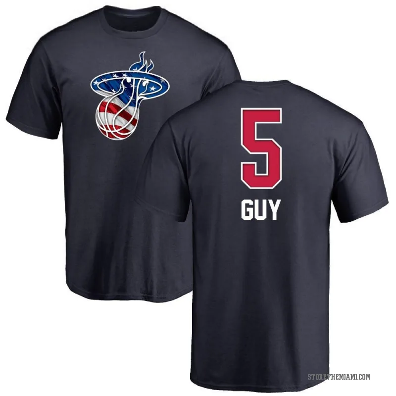 Kyle Guy Men's Navy Miami Heat Name and Number Banner Wave T-Shirt