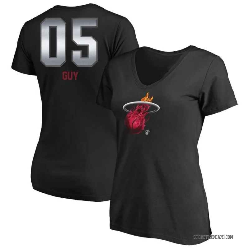 Kyle Guy Women's Black Miami Heat Midnight Mascot T-Shirt