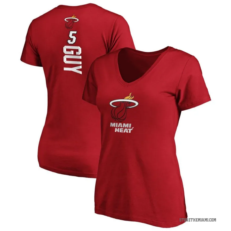 Kyle Guy Women's Miami Heat Cardinal Backer T-Shirt