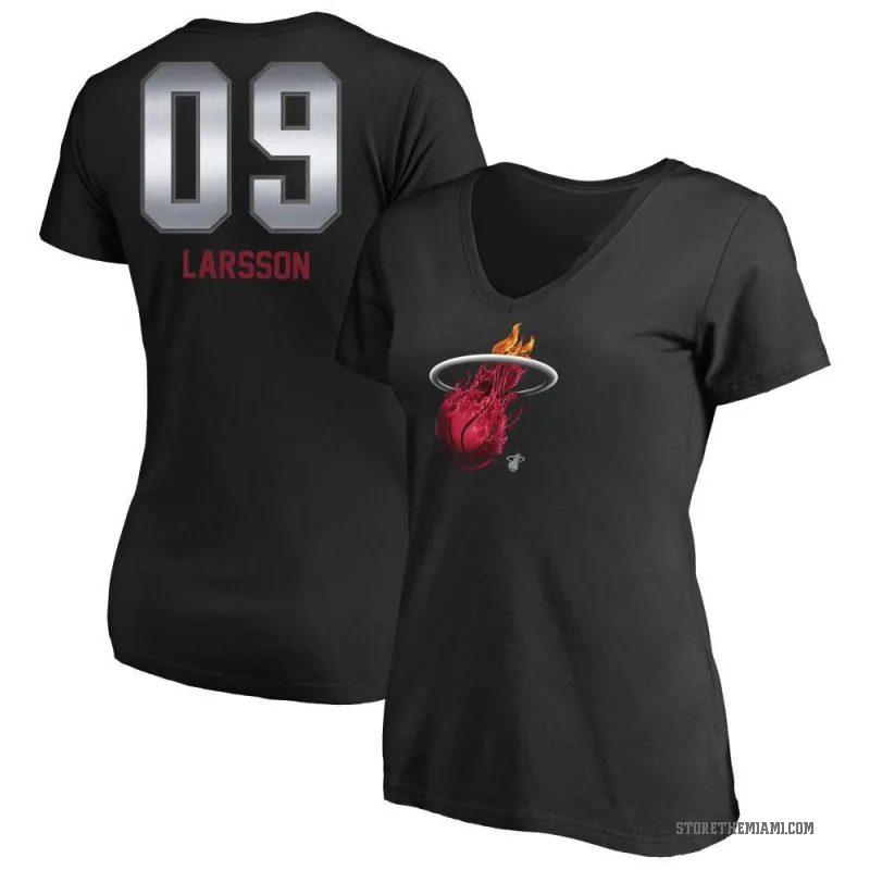 Pelle Larsson Women's Black Miami Heat Midnight Mascot T-Shirt