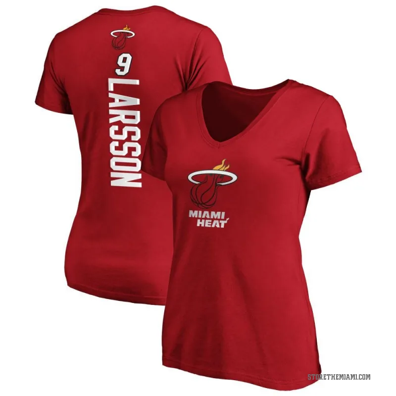 Pelle Larsson Women's Miami Heat Cardinal Backer T-Shirt