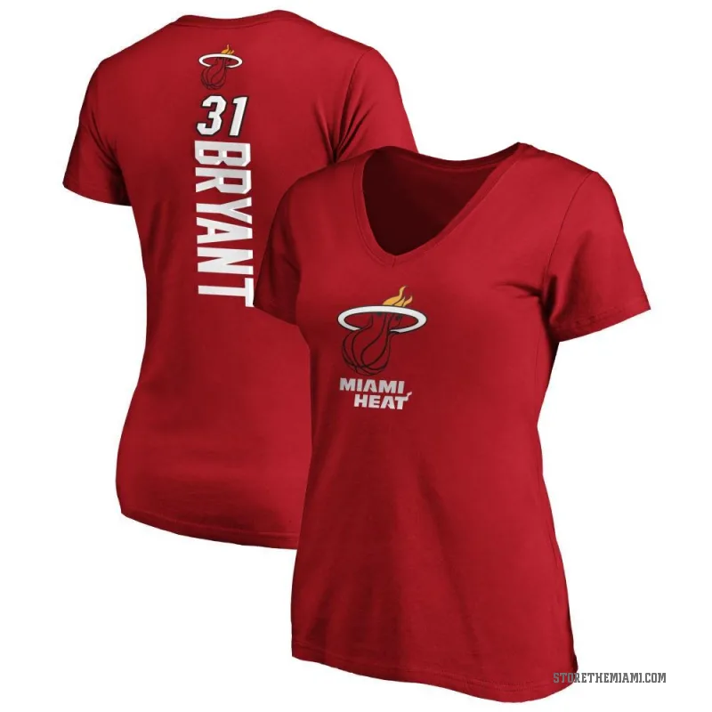 Thomas Bryant Women's Miami Heat Cardinal Backer T-Shirt