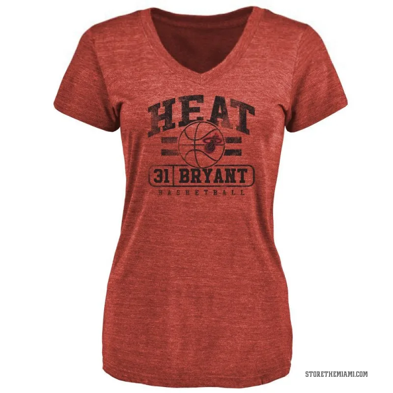 Thomas Bryant Women's Miami Heat Cardinal Baseline T-Shirt